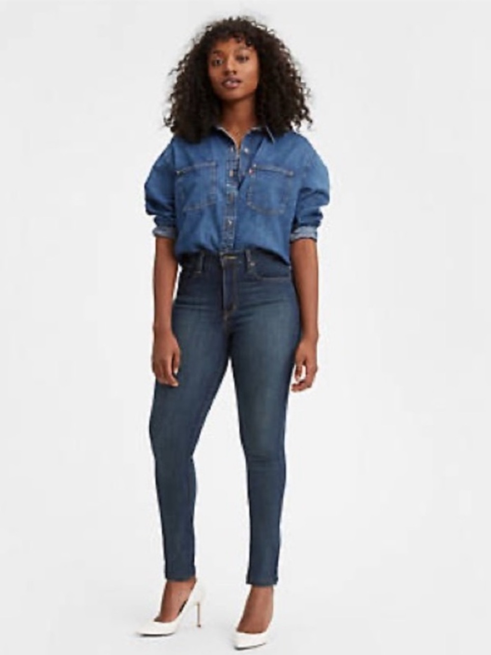 NWT - Levi's 721 High-Rise Skinny Jeans in Dark Blue Denim Size 26 x 30